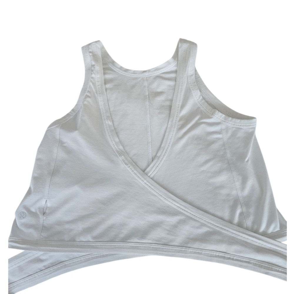 Lululemon Athletica Pure White Tie-Front Tank Top - Picture 5 of 10